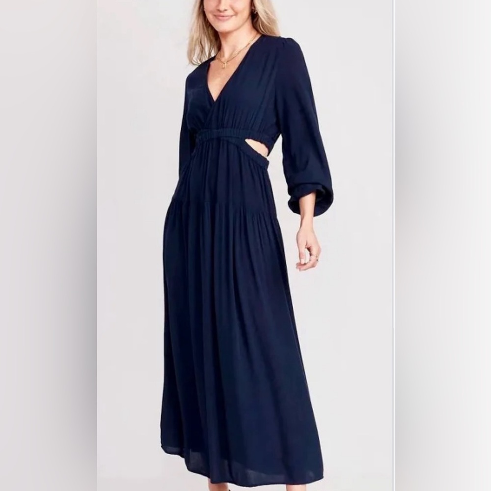 Old Navy Waist-Defined Side-Cutout Maxi Dress for Women